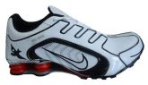 Tenis Nike Shox Navina cromado Branco com Vermelho